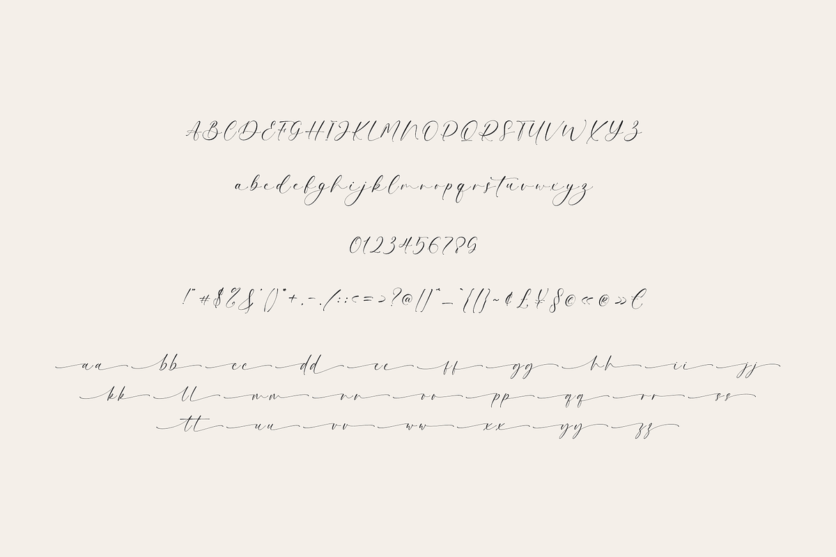 Aftershine Elegant Calligraphy Font, a Script Font by Pen Culture (Photo 8 of 9)