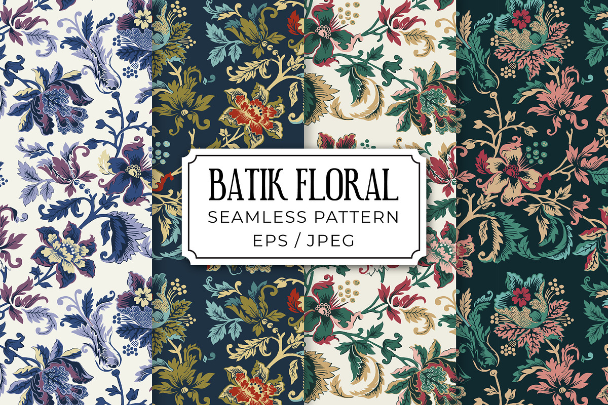 Batik Floral Summer Patterns, a Pattern Graphic by ASTUDIO (Photo 1 of 8)