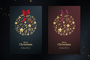 8 Gold Foil Christmas Cards