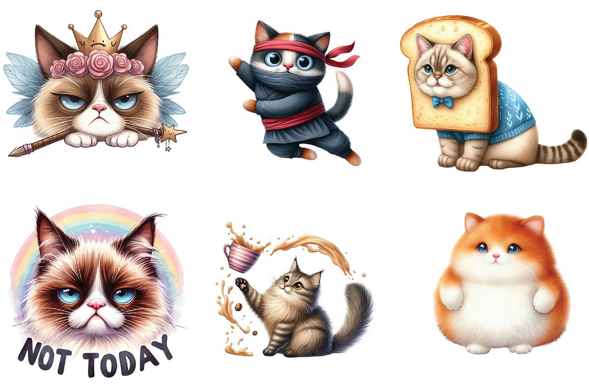 Funny Cats Sublimation Quotes Bundle, an Illustration by DreamArtGraphic (Photo 3 of 5)