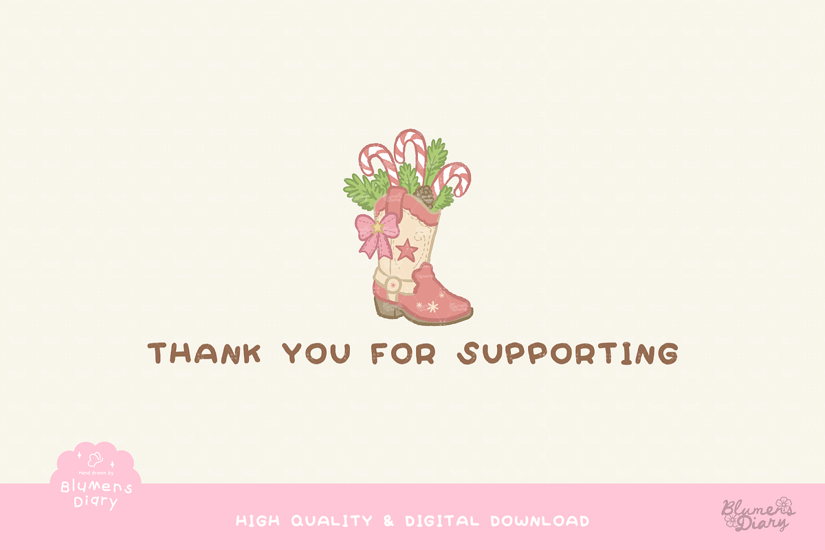 Cowgirl Christmas Lamb Clipart, an Animal Illustration by Blumensdiary (Photo 6 of 6)