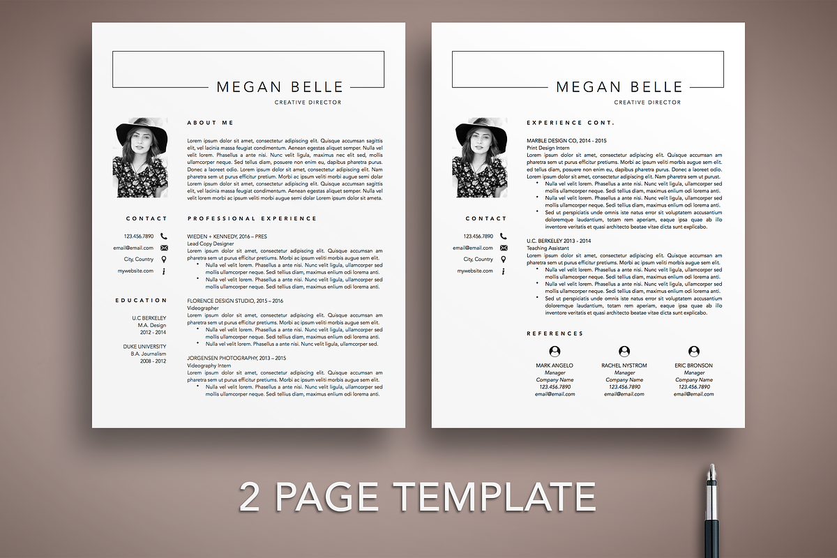 Professional Resume Cv Template, a Resume Template by The Creative Resume (Photo 2 of 8)