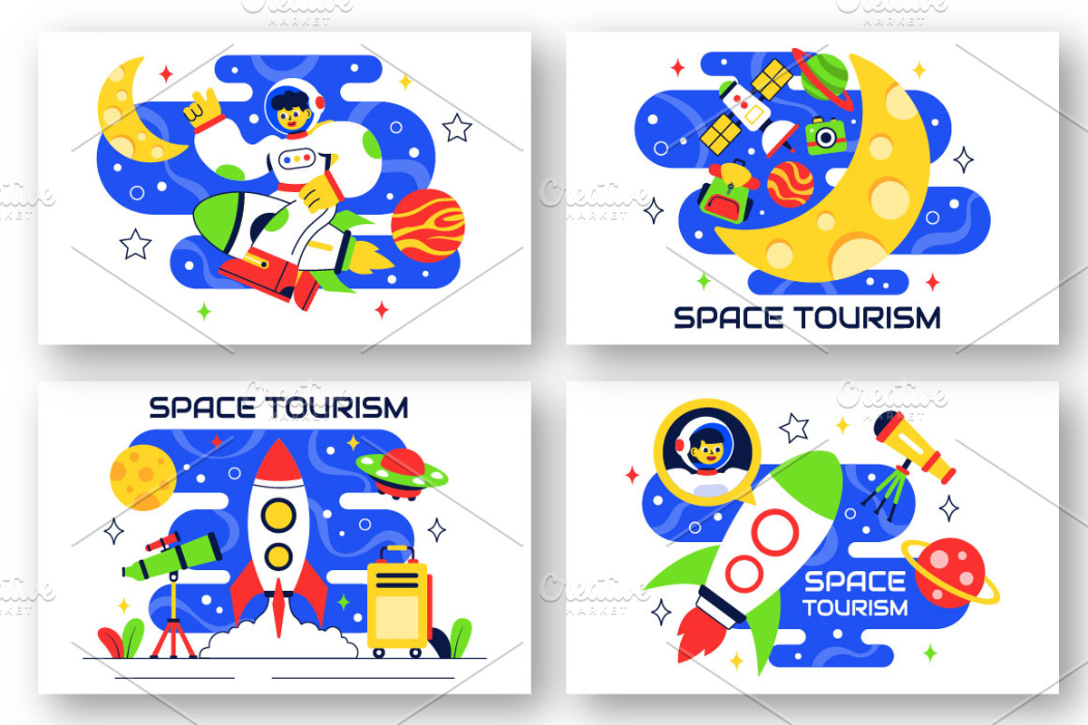 10 Space Tourism Illustration, a Person Illustration by denayunebgt (Photo 3 of 4)