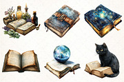 Halloween Reading Clipart, an Illustration by Pixels.Craft (Thumbnail 2 of 7)