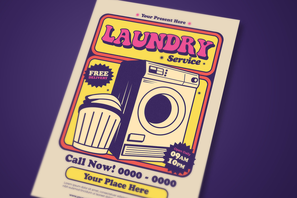 Laundry Service Flyer, a Flyer Template by megarez (Photo 3 of 3)
