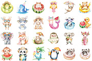 Kawaii Summer Animals Clipart, an Illustration by Sublimation Artist (Thumbnail 2 of 6)