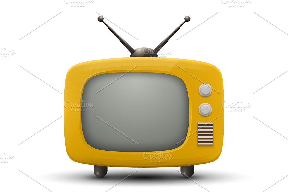 Retro TV Vector Illustrations, an Object Graphic by Gomolach (Photo 3 of 9)