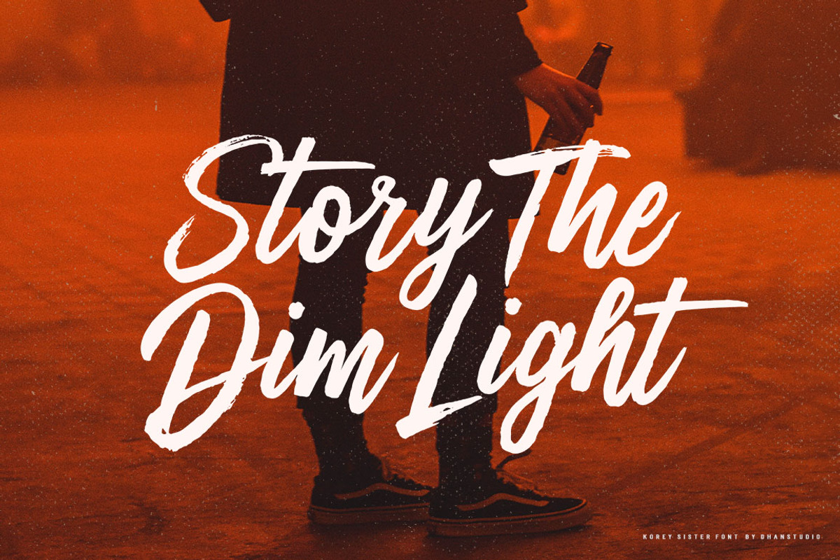 Korey Sister Brush Font preview 4
