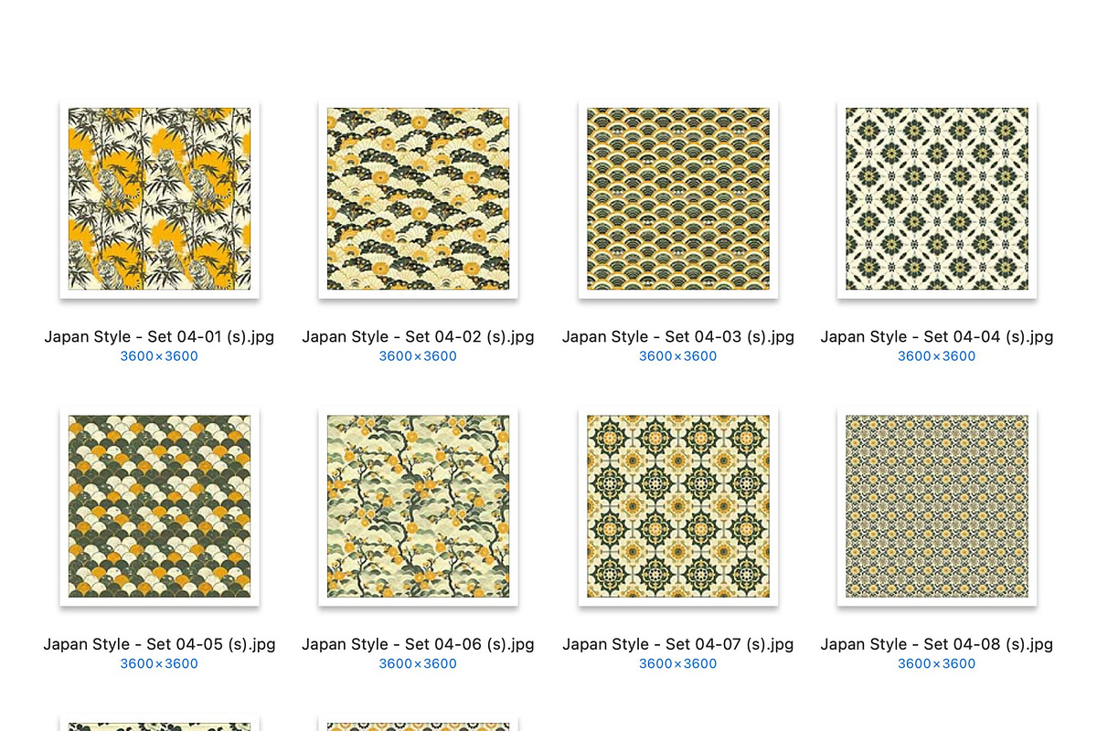 Graceful Asian Repeat Patterns, a Pattern Graphic by Maishop (Photo 4 of 4)