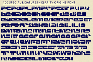 Clarity Origins - Futuristic Font