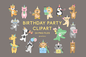 Birthday Party Clipart - Swiitery