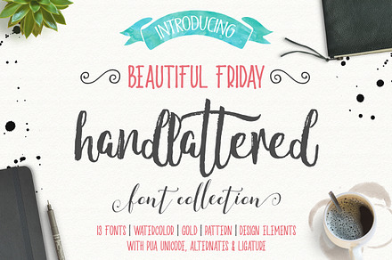 Beautiful Friday (13 Fonts & Extras)