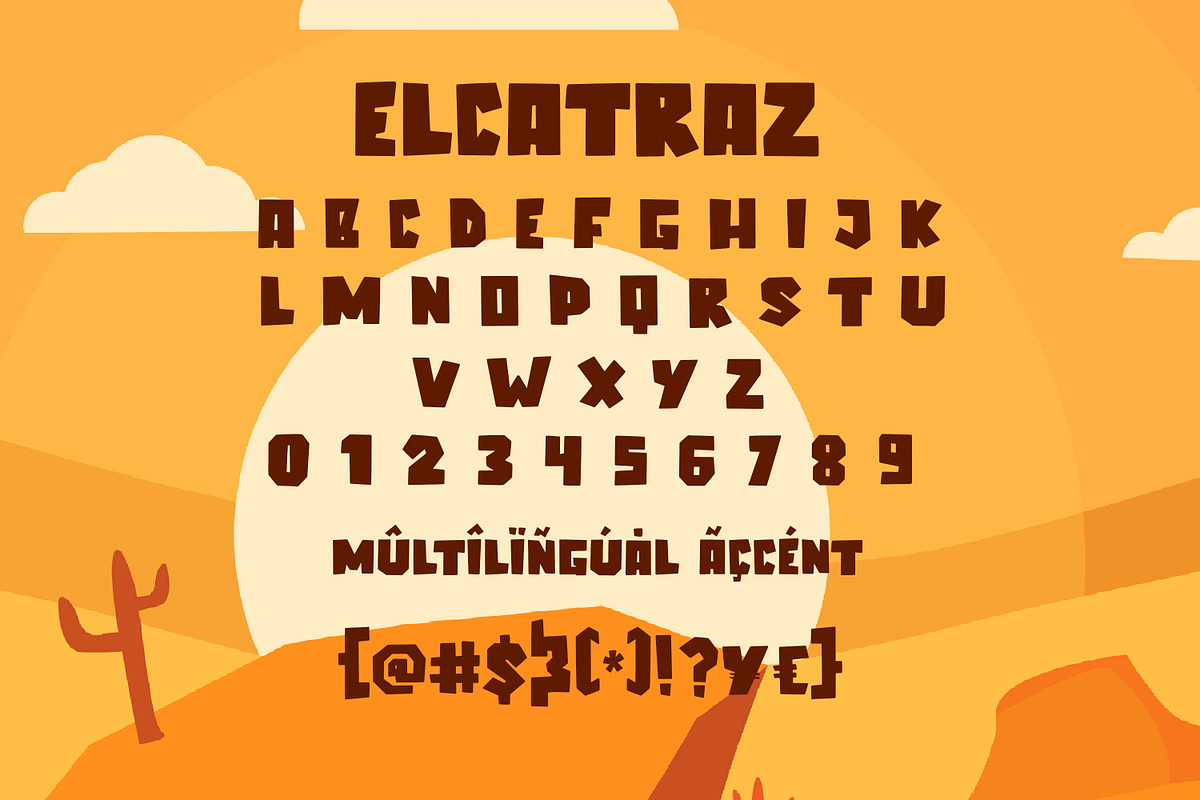 Elcatraz Family - Retro & Funny Font, a Sans Serif Font by Almarkhatype (Photo 9 of 12)