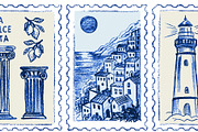 Hand drawn Amalfi coast postage, a Food Illustration by Zimages (Thumbnail 2 of 3)