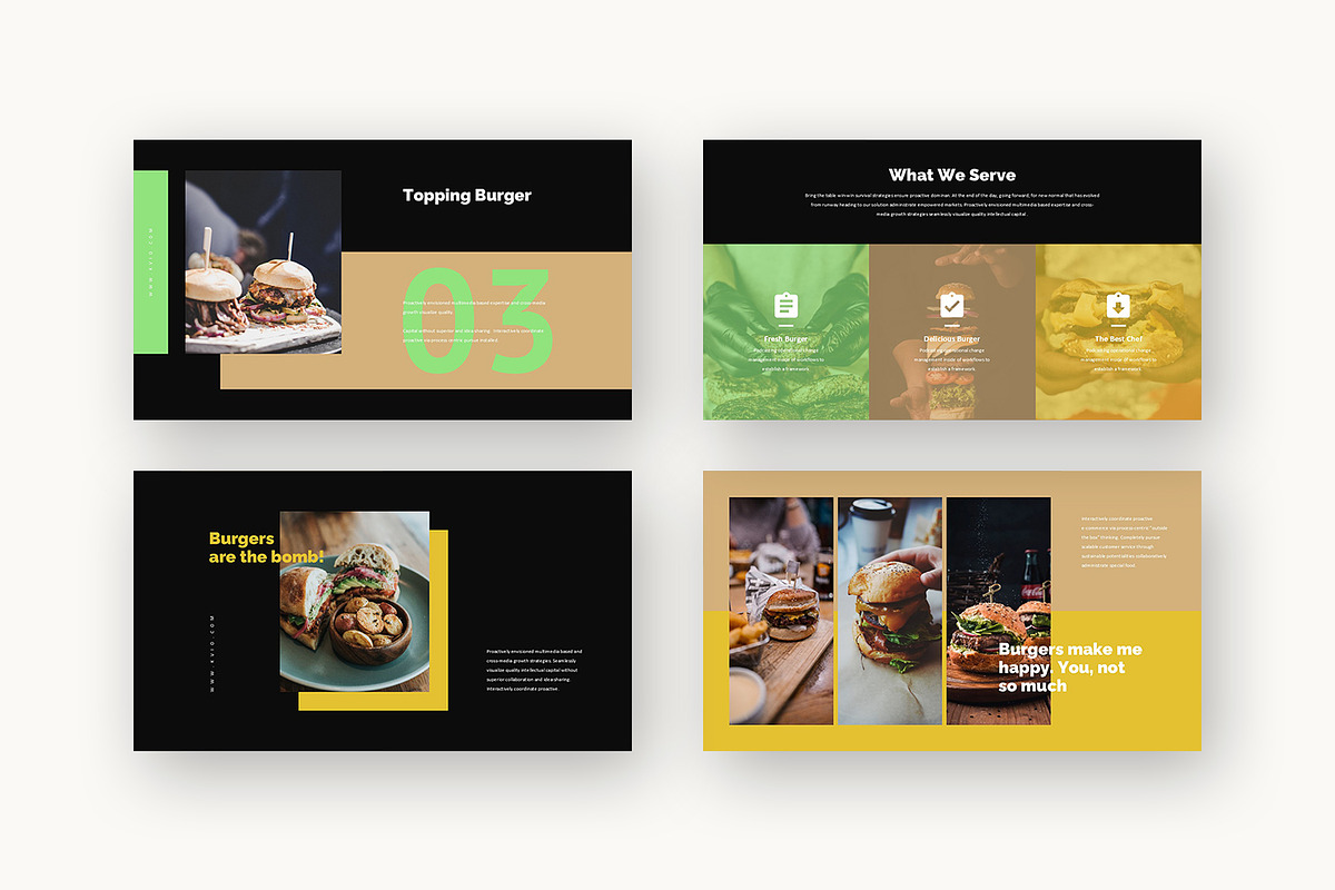 Kvio : Burger Brand Google Slides, a Presentation Template by Punkl Camp (Photo 15 of 15)