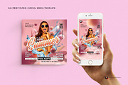 Hello Summer Party Flyer, a Flyer Template by Plan B (Thumbnail 1 of 3)