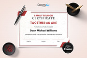 Family Reunion Certificate Bundle, a Print Template by Snapybiz (Thumbnail 4 of 9)