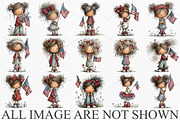 Whimsical 4th of July Little Girl, a Seasonal Illustration by Canvas Craft (Thumbnail 4 of 7)