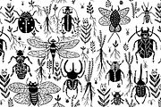 Floral and Insects Folk Art, a Pattern Graphic by Arie Clares (Thumbnail 9 of 11)