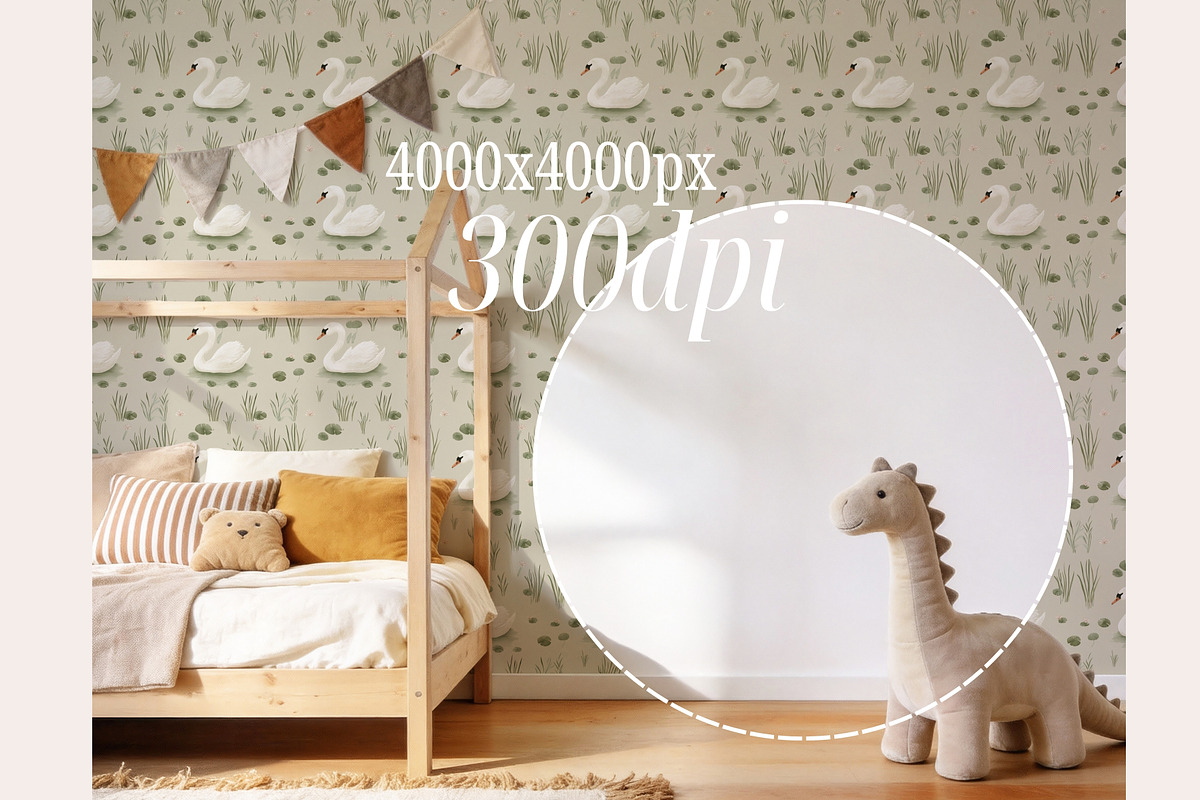 Toddler Room Wallpaper Mural Mockup, a Mockup by First Impression Mockups (Photo 2 of 4)