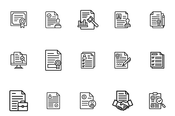 Certificate & Document Icons preview 2