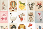 Kids Room Vintage Nursery Prints, a Background Graphic by Kristina&Co (Thumbnail 2 of 10)