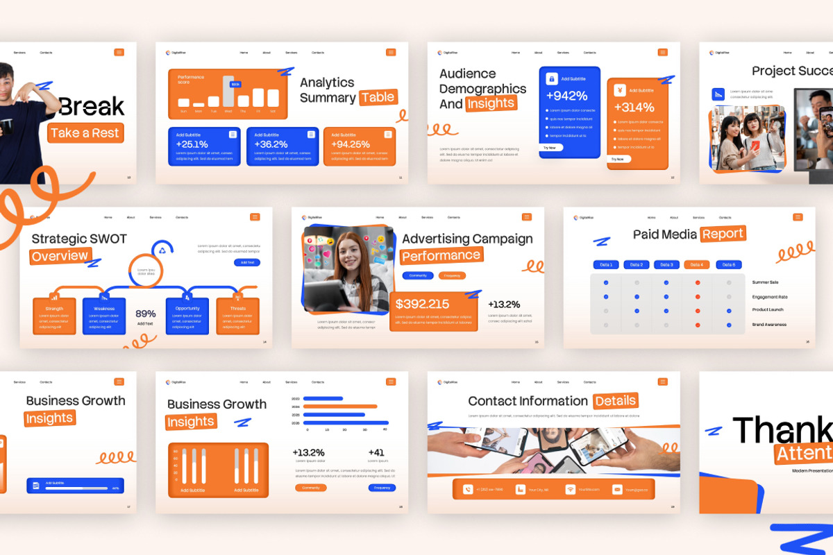 Social Media Performance, a Presentation Template by Loin Studio (Photo 4 of 4)