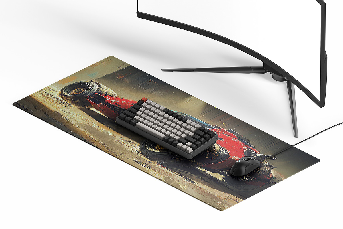 Desk mat mockup 6 PSD fully editable, a Merchandise Mockup by GraphicVil (Photo 9 of 9)