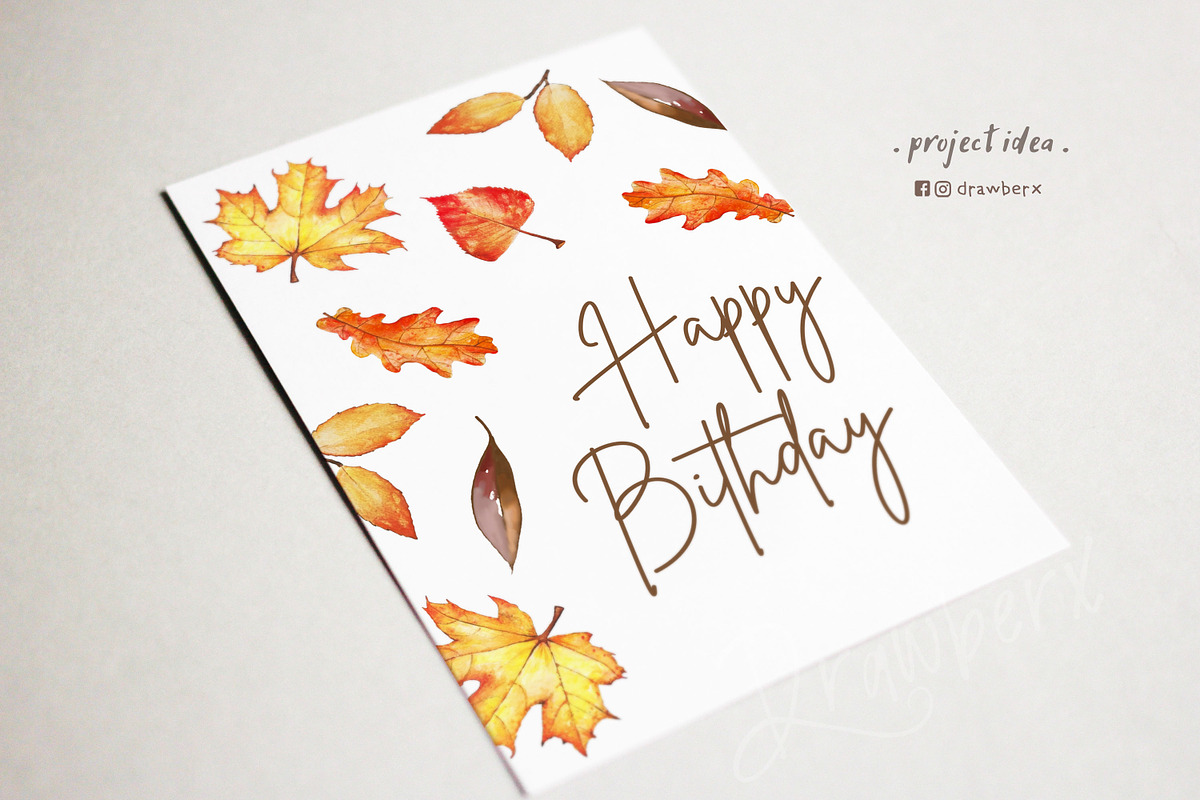 Watercolor Fall forest, squirrel 008, an Illustration by Drawberx (Photo 5 of 8)