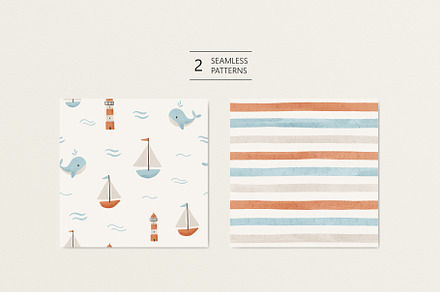 Sea mood Bright, a Pattern Graphic by Olena Kuznietsova