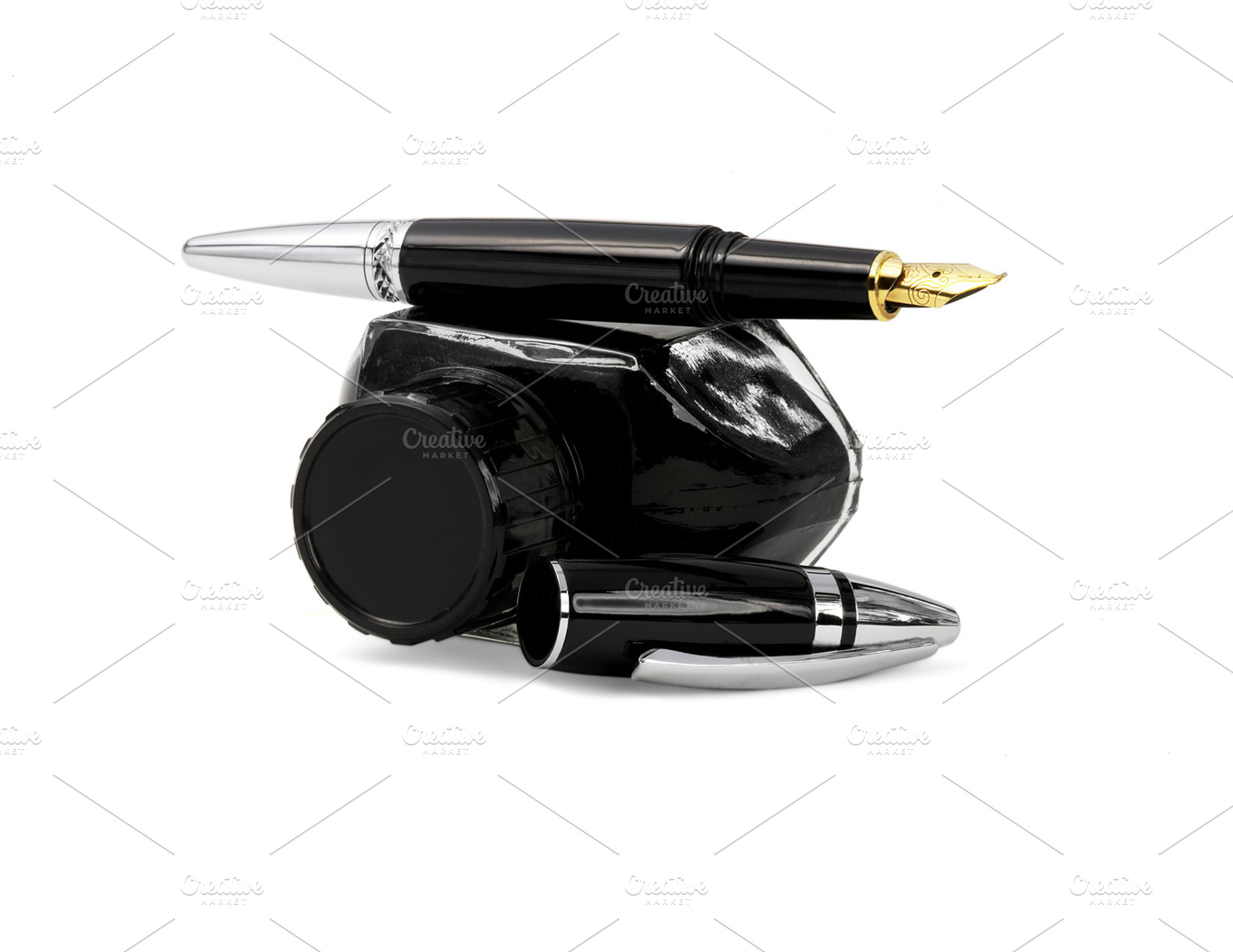 Stationary objects stock photo containing pen and fountain, a Technology Photo by keko64
