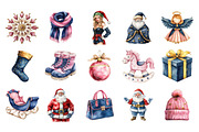 Whimsical Watercolor Christmas PNG, an Illustration by SinaCreation (Thumbnail 2 of 7)
