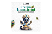 Krishna Janmashtami 5 post, a Social Media Template by AyyazMomin (Thumbnail 2 of 5)