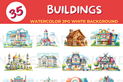 BUILDINGS shop watercolor JPG white, an Object Illustration by John_Walker (Thumbnail 2 of 3)
