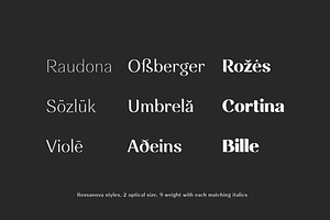 Rossanova; 36 Elegant Fonts