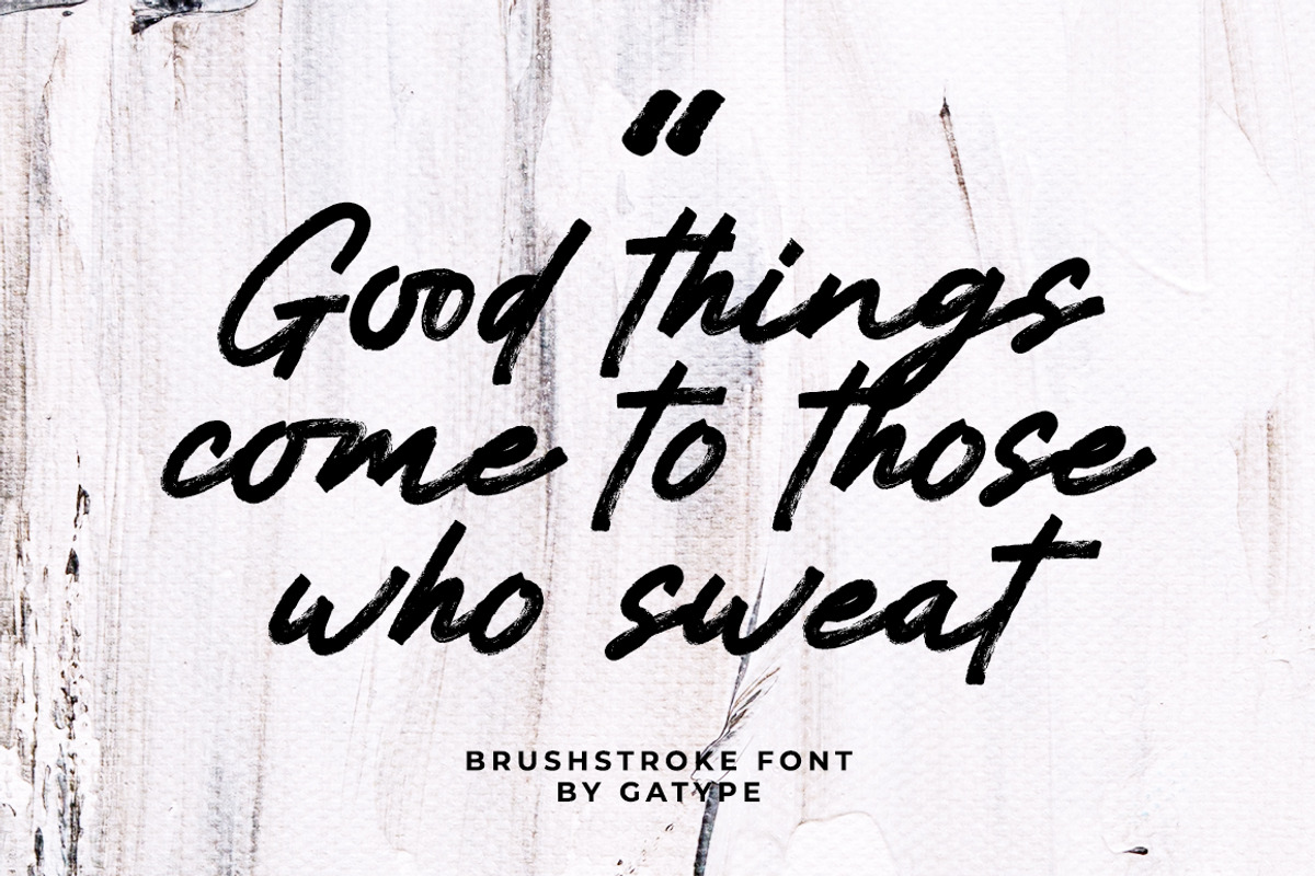 Brushstroke, a Handwritten Font by Gatype (Photo 2 of 7)