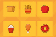 Fast Food Icon Set, a Templates & Theme by studiogstock (Thumbnail 4 of 4)