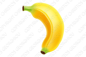 Banana Fruit Cartoon Emoji, a Food Illustration by Christos Georghiou