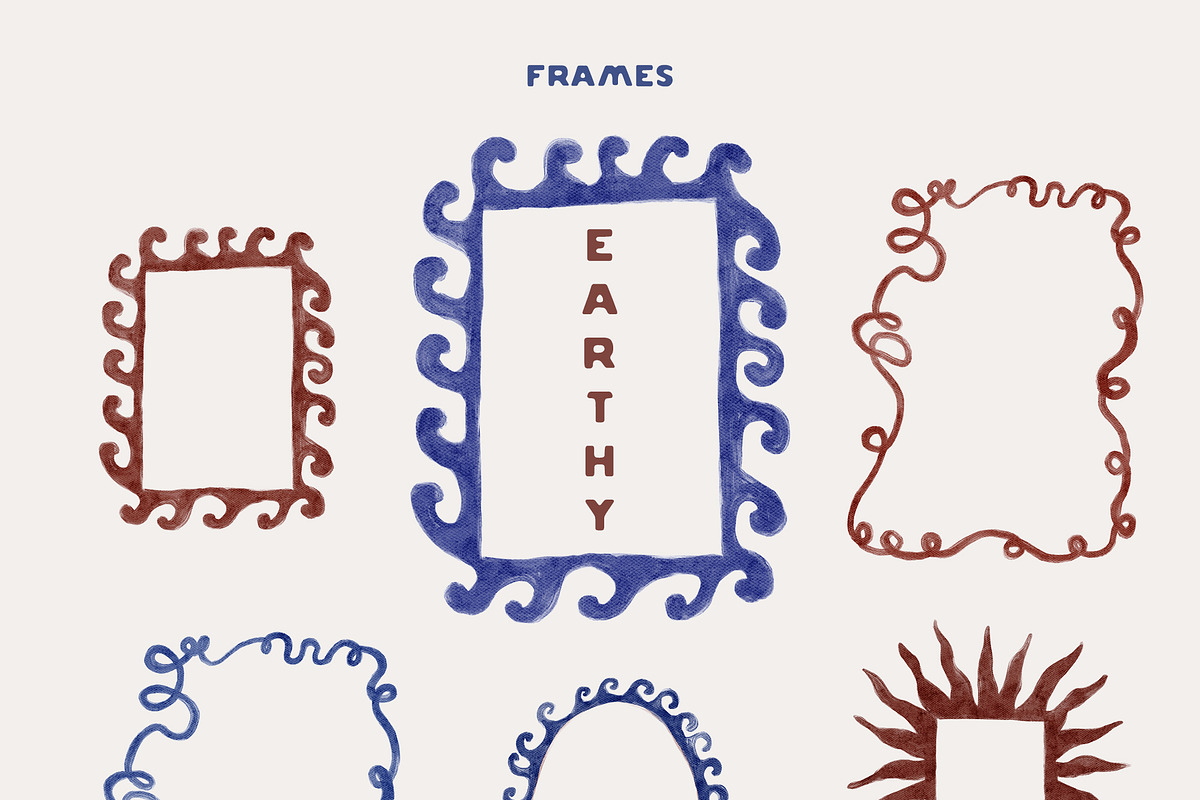 Handmade Earthy Frames & Backgrounds, an Object Graphic by Lana Elanor (Photo 9 of 16)