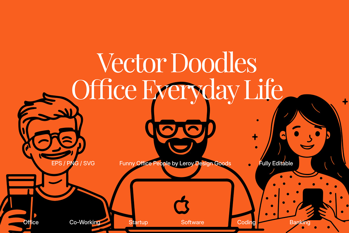 Vector Doodles Office Everyday Life, a Graphic by LEROY Design (Photo 1 of 5)