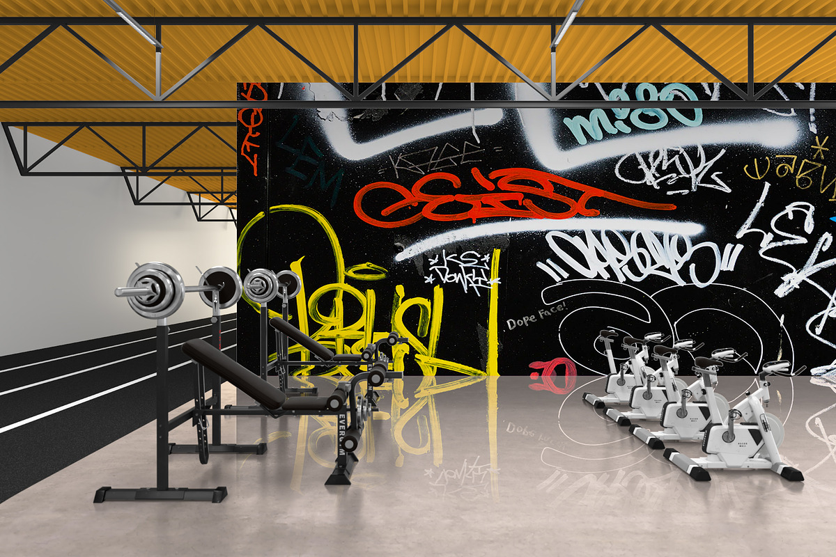 FITNESS GYM Mockup 05, an Advertising Mockup by Northern Kraft (Photo 2 of 4)