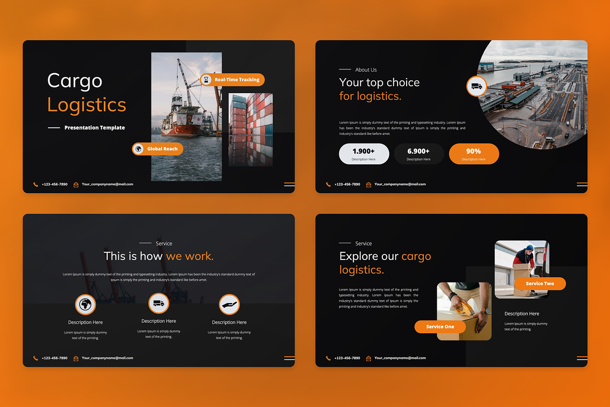 Cargo Logistics Powerpoint, a Presentation Template by SquidPixey (Photo 2 of 7)