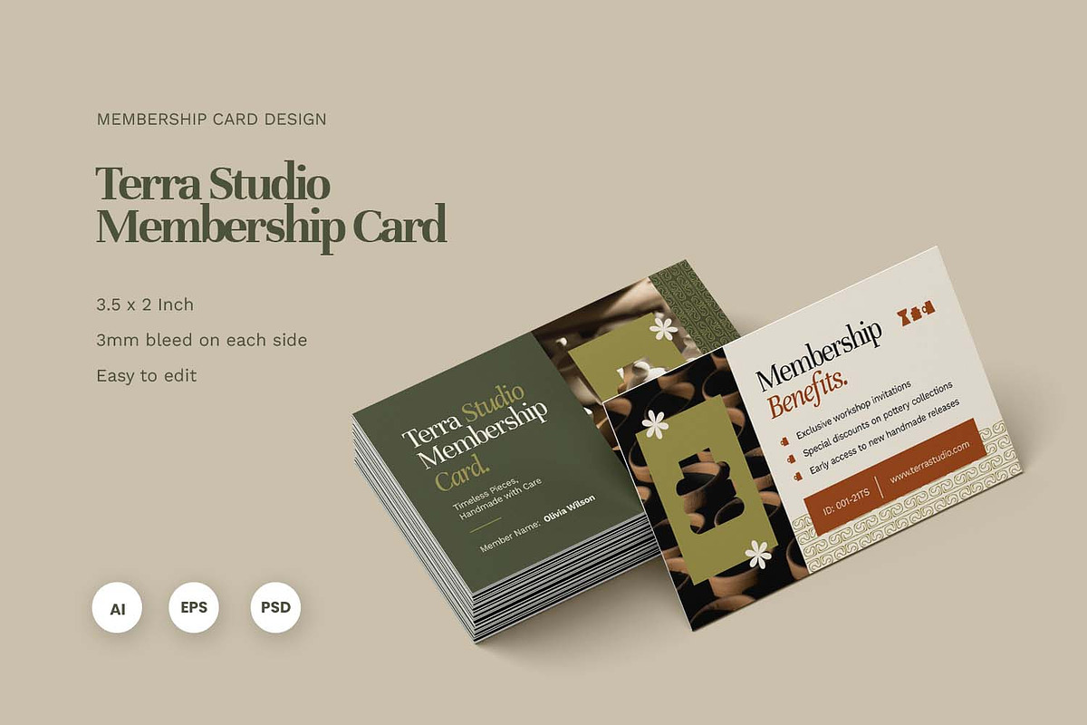 Terra Studio - Membership Card, a Card Template by Fannan Studio (Photo 1 of 3)