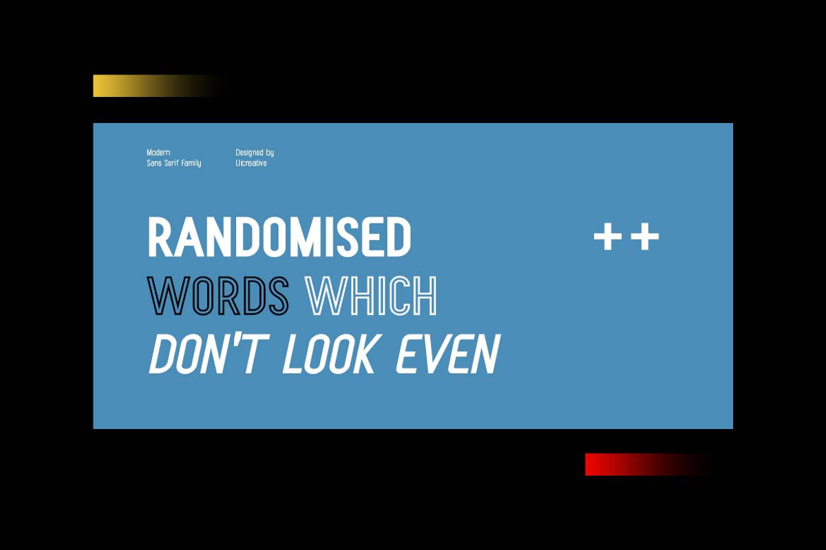 Equivolition Retro Sans Serif Font, a Sans Serif Font by UICreative (Photo 2 of 13)