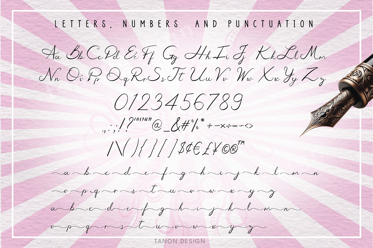 Romeo Wedding Calligraphy Fonts, a Script Font by Tanondesign (Photo 4 of 4)