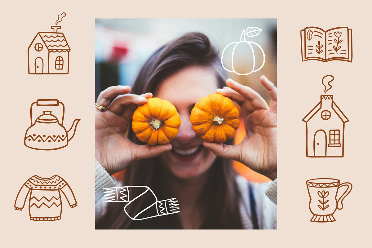 AUTUMN Cozy Clip Art and Patterns, a Graphic by Katrinelly (Photo 13 of 13)