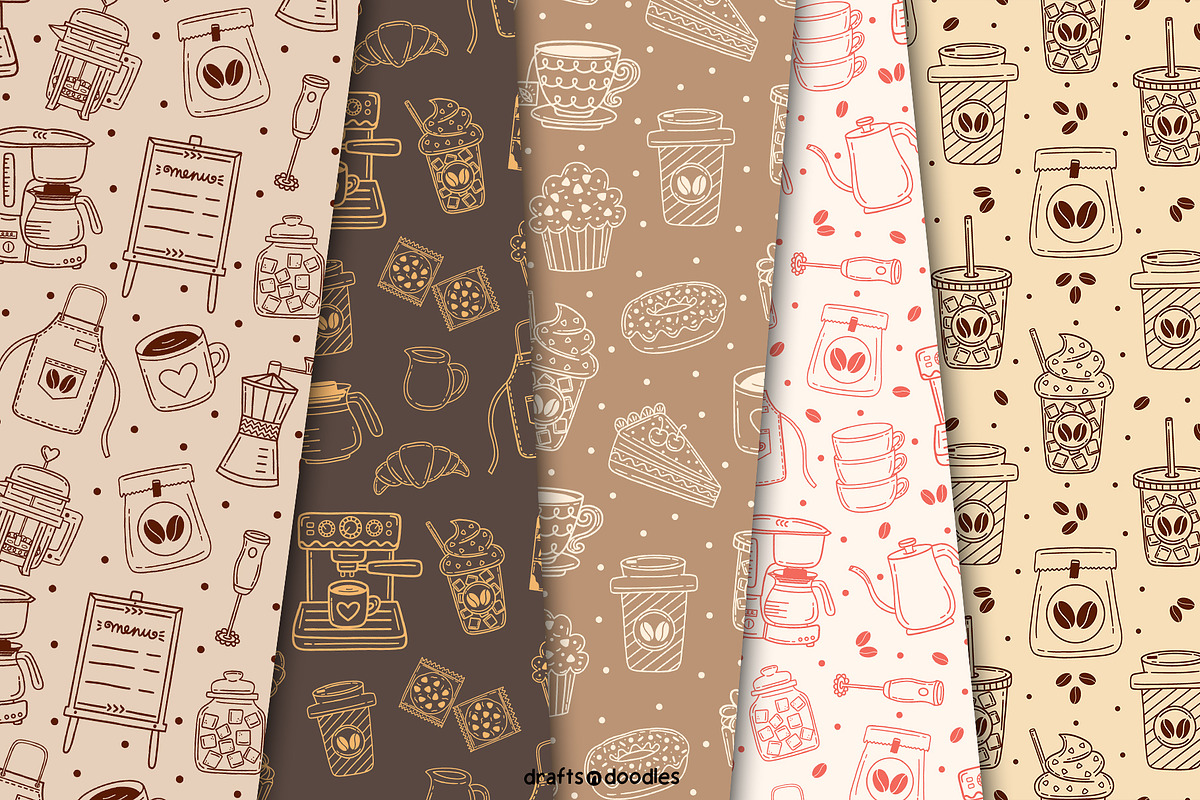 Cafe and Bakery Line Art Graphic Set, a Food Illustration by Drafts n Doodles (Photo 5 of 12)