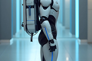 Chrome Tactical Robot In Elite Train, a Photo by LOGOCREATIVE
