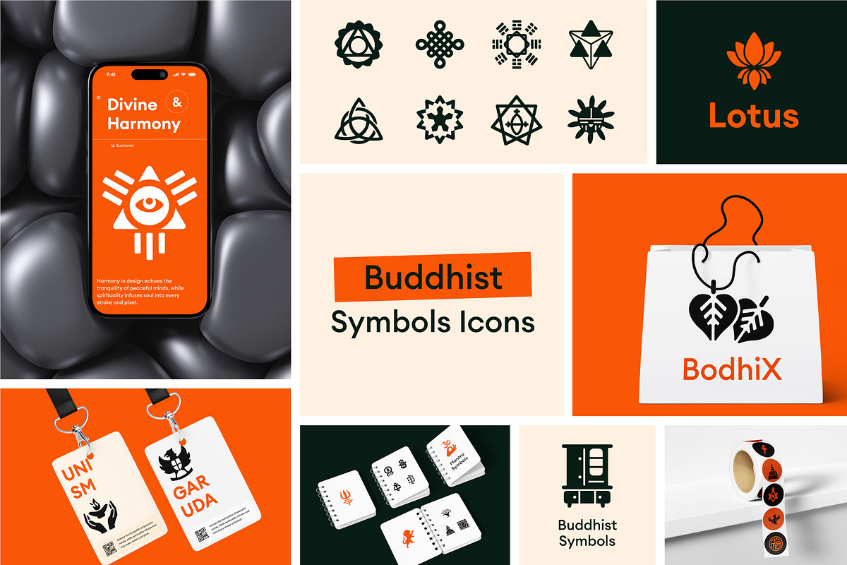 Buddhist Symbols Icons, a Solid Icon by Prosymbols (Photo 5 of 6)