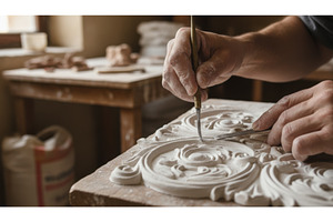 Close up view of artisan hands using, an Arts & Entertainment Photo by Igor Tichonow